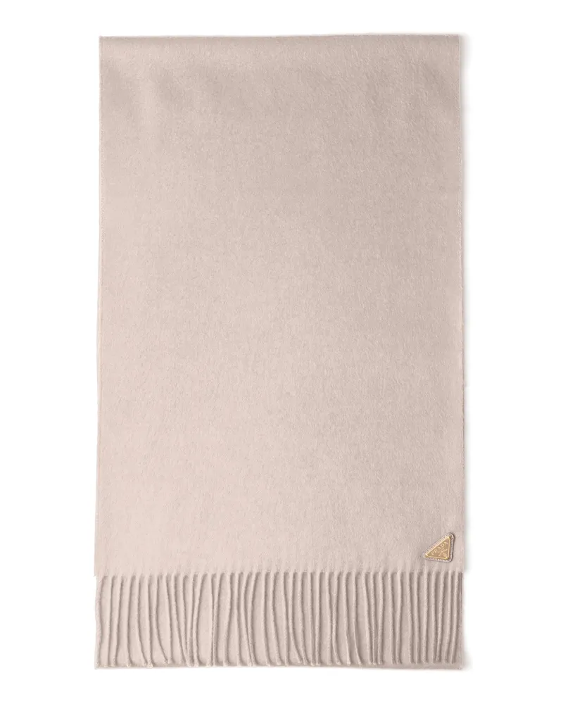 Prada Schal Aus Seide Und Kaschmir, Damen, Puderrosa Puderrosa