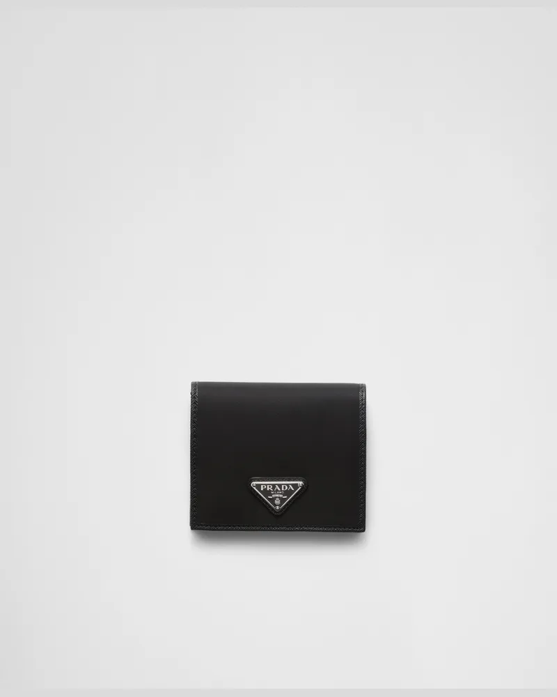 Prada Geldbörse aus Re-Nylon Schwarz