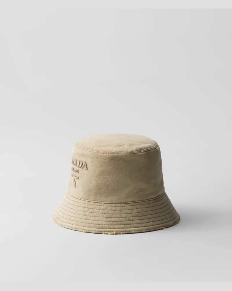 Prada Fischerhut aus Canvas Beige