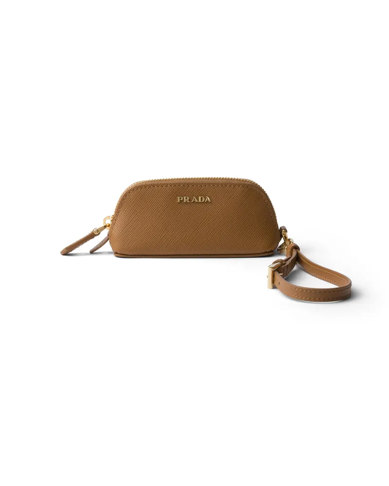 Prada Saffiano Lipstick Case, Damen, Karamell Karamell