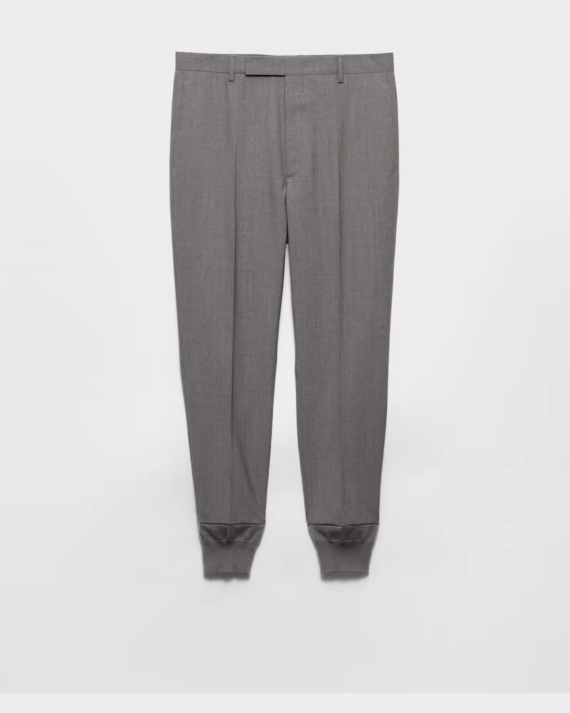 Prada Jogginghose aus Wolle Grau