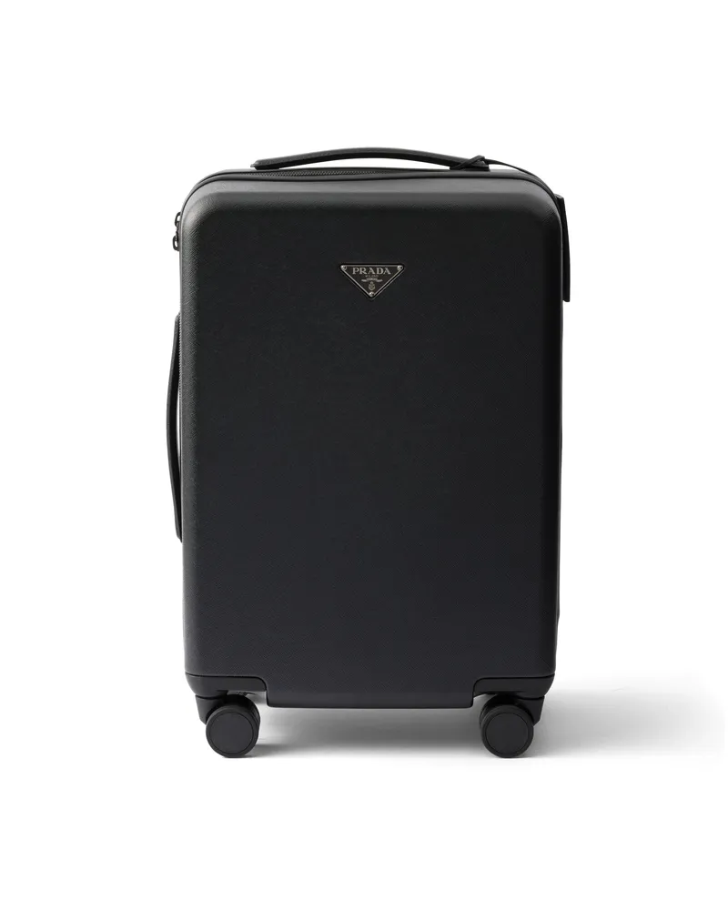 Prada Trolley Aus Polycarbonat, , Schwarz Schwarz