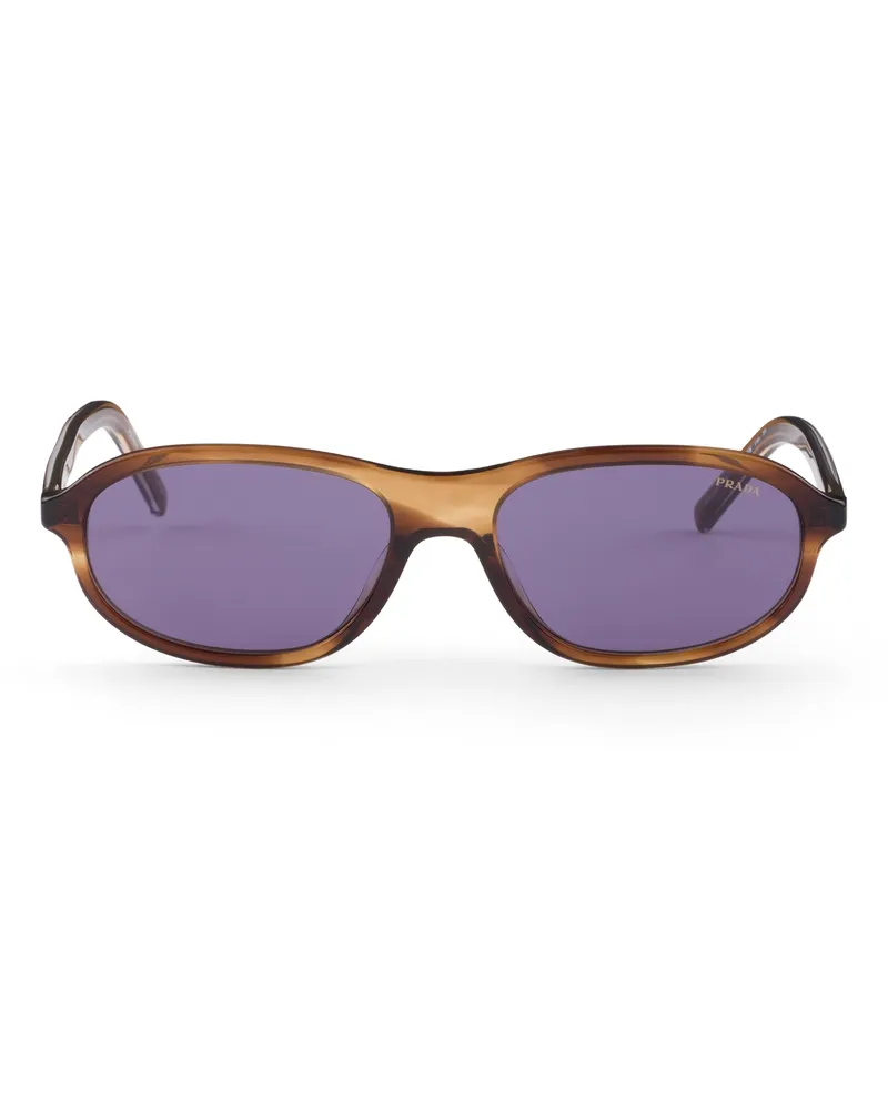Prada Sunglasses With The Iconic Metal Plaque, Damen, Maulbeergläser Maulbeergläser