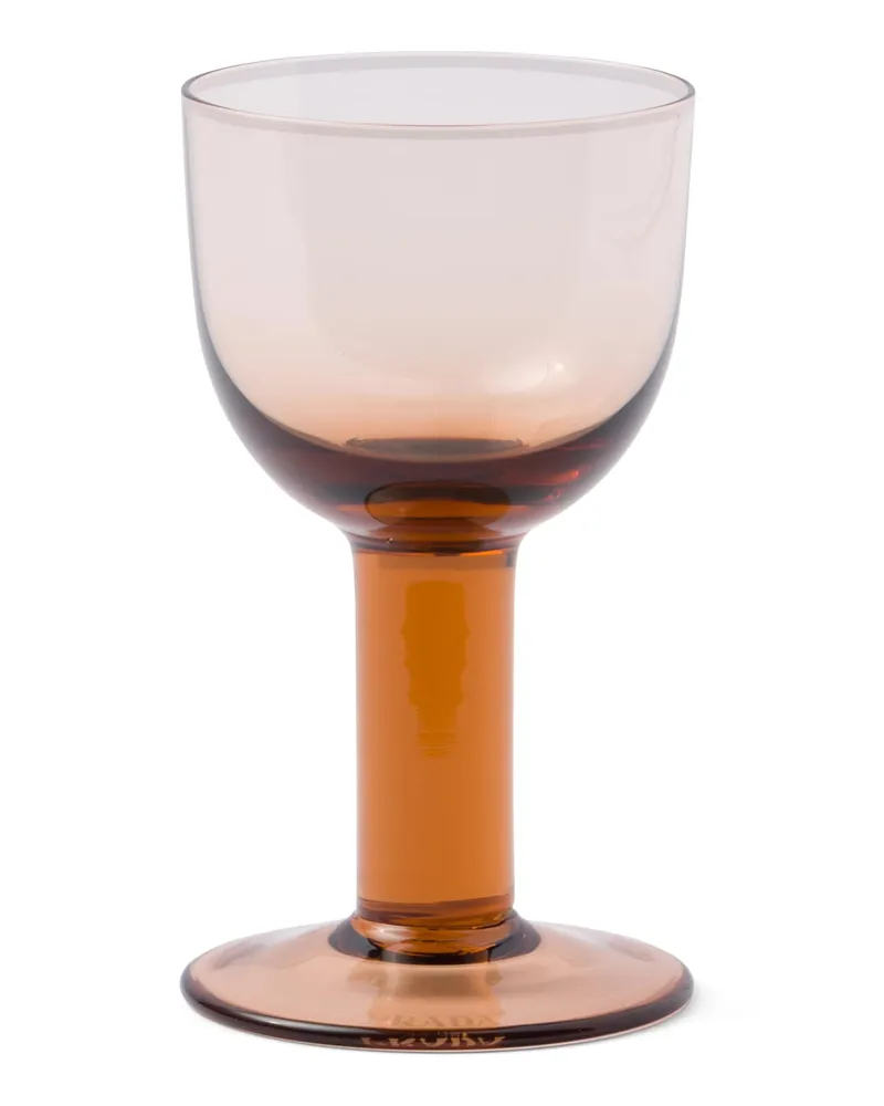 Prada Set Mit Zwei Weißweingläsern Aus Kristall – Plinth, , Onyx Onyx