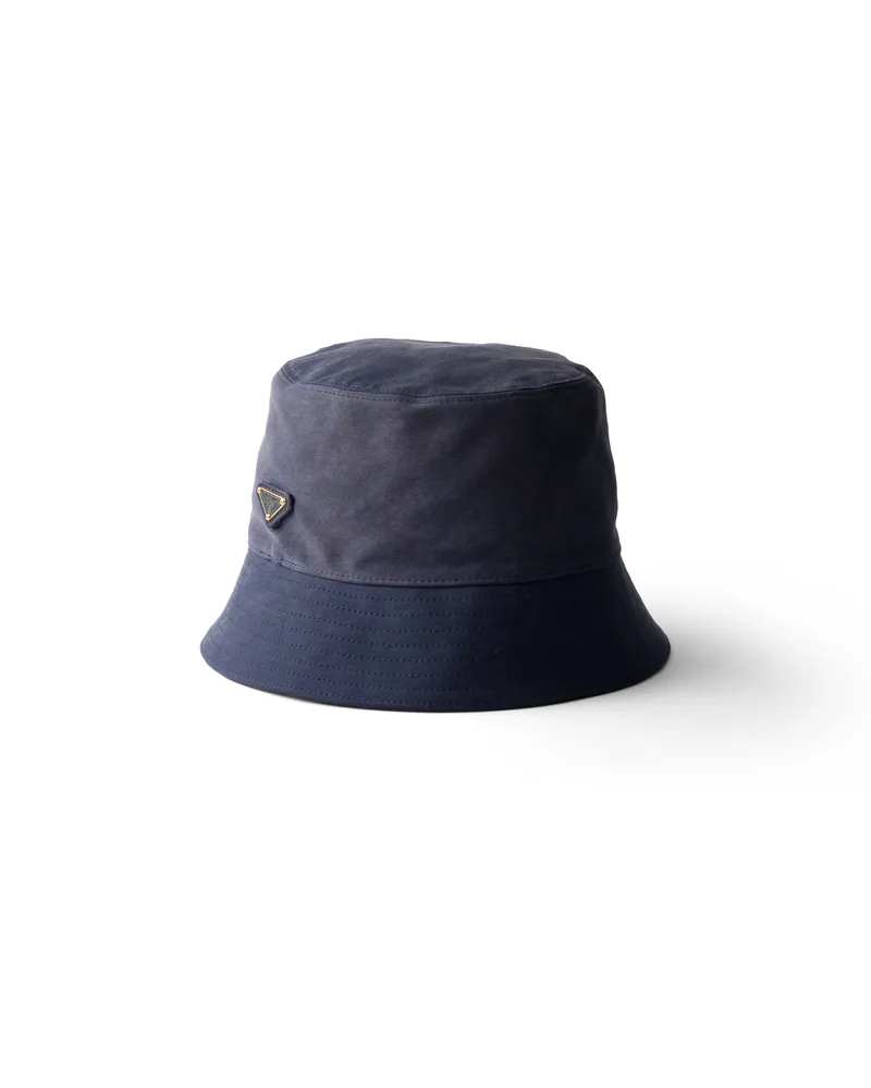 Prada Fischerhut Aus Satin, Damen, Blau, Größe Blau