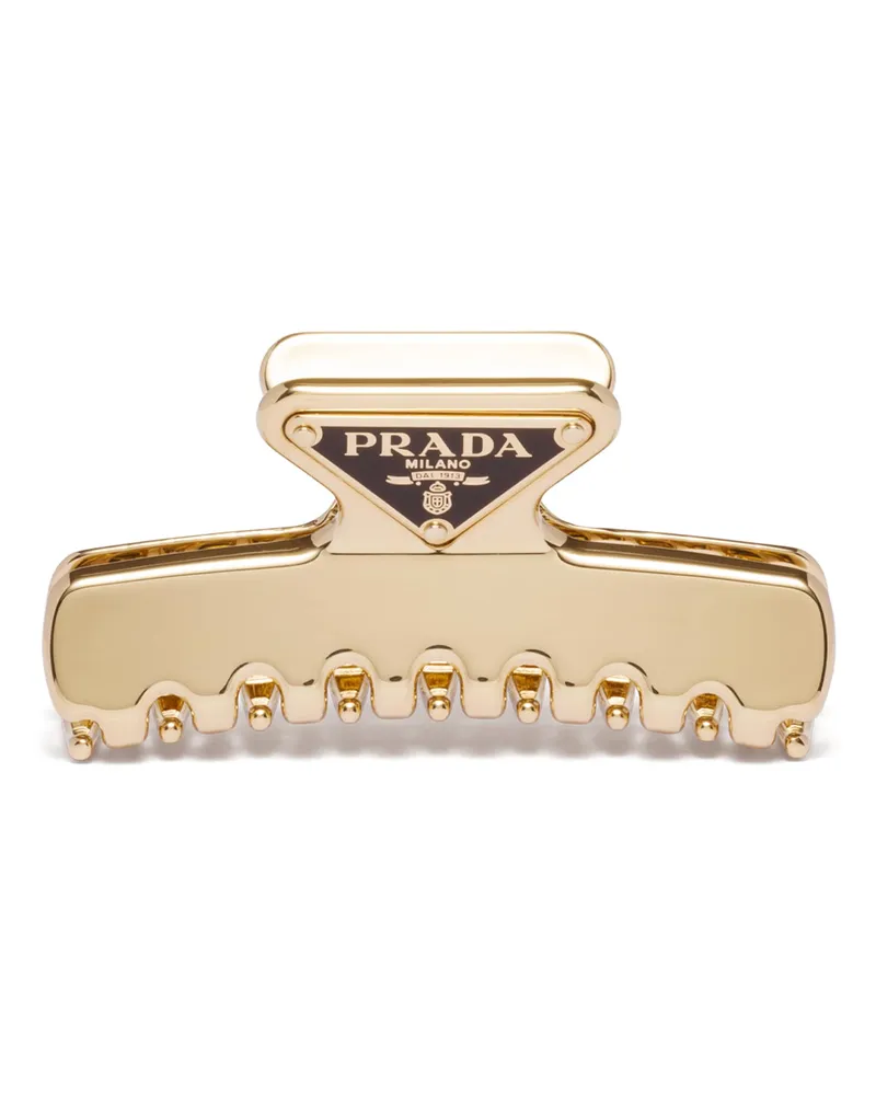 Prada Haarspange Aus Metall, Damen, Gold Gold
