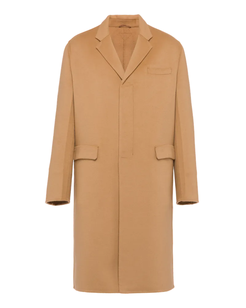 Prada Mantel aus Doppel-Kaschmir Kamelbraun