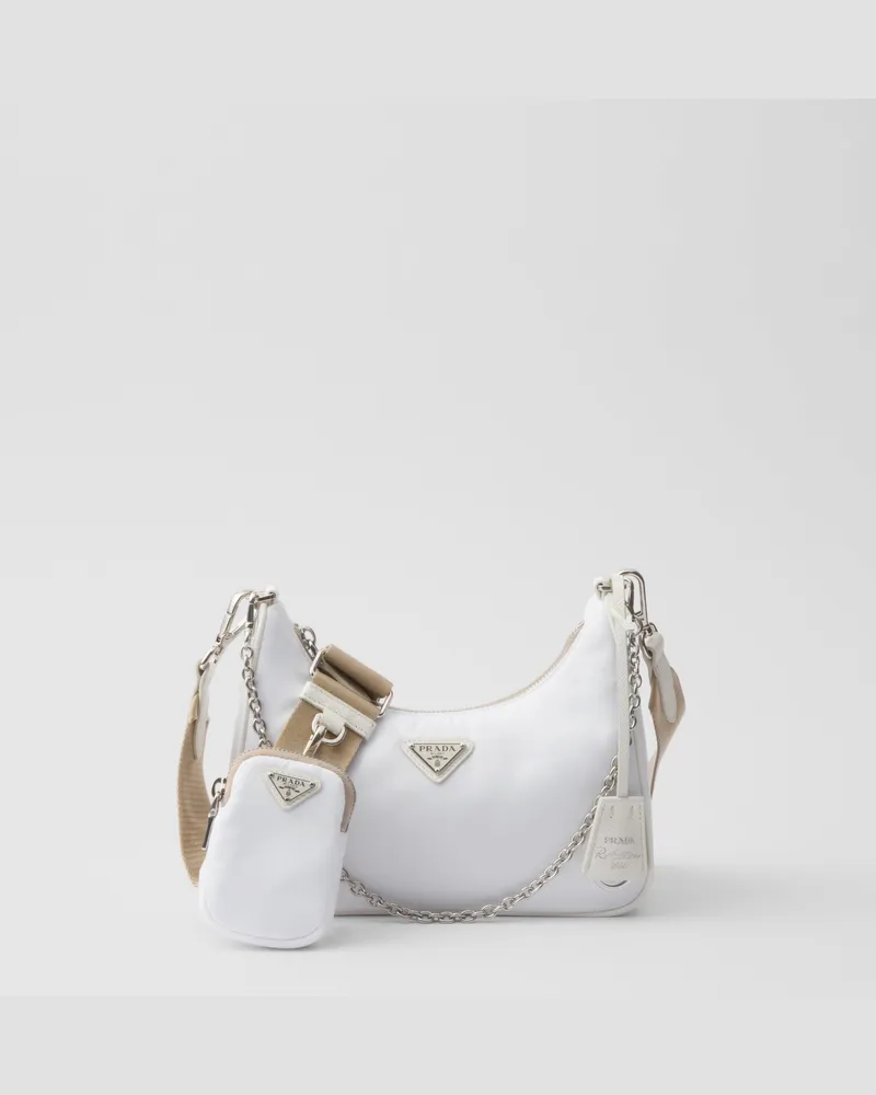 Prada Re-Edition 2005 Tasche aus Re-Nylon Weiss