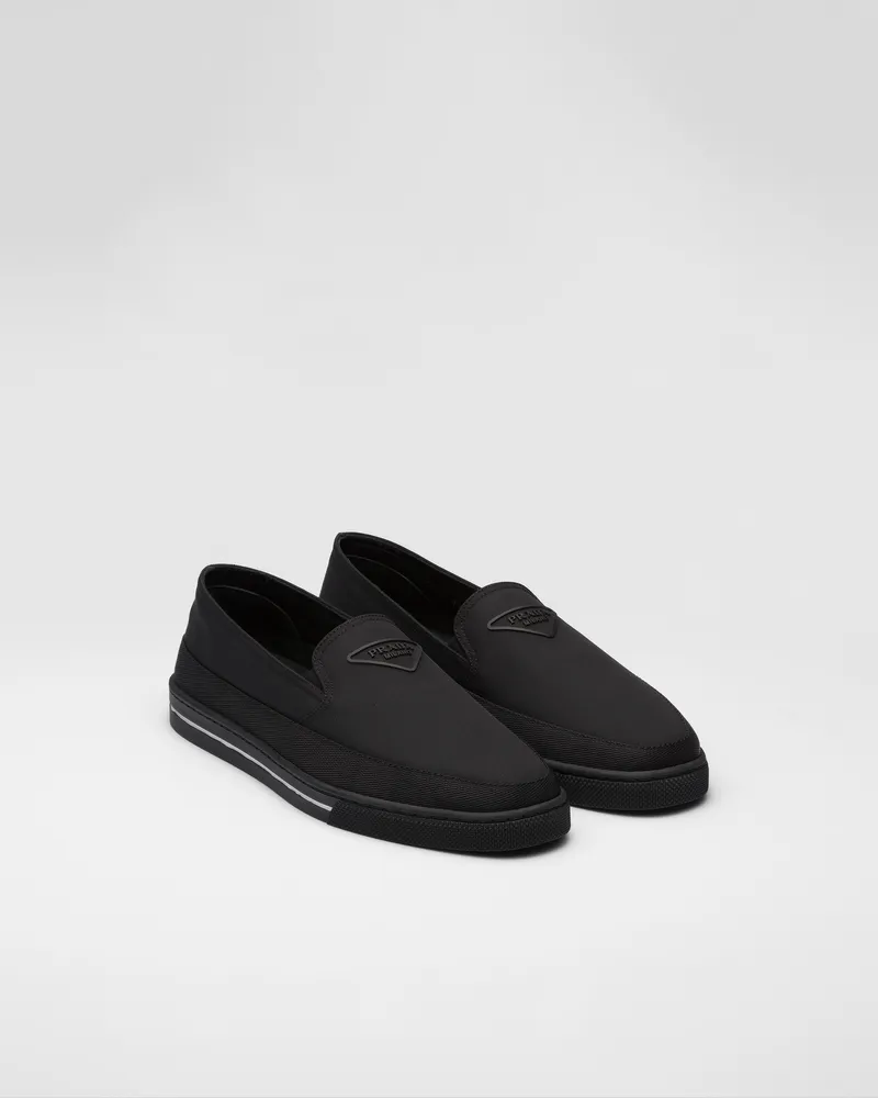 Prada Slip-on-Sneaker aus Re-Nylon Schwarz