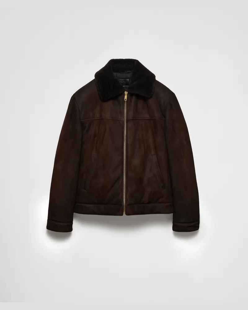 Prada Jacke aus Wildleder Kaffeebraun