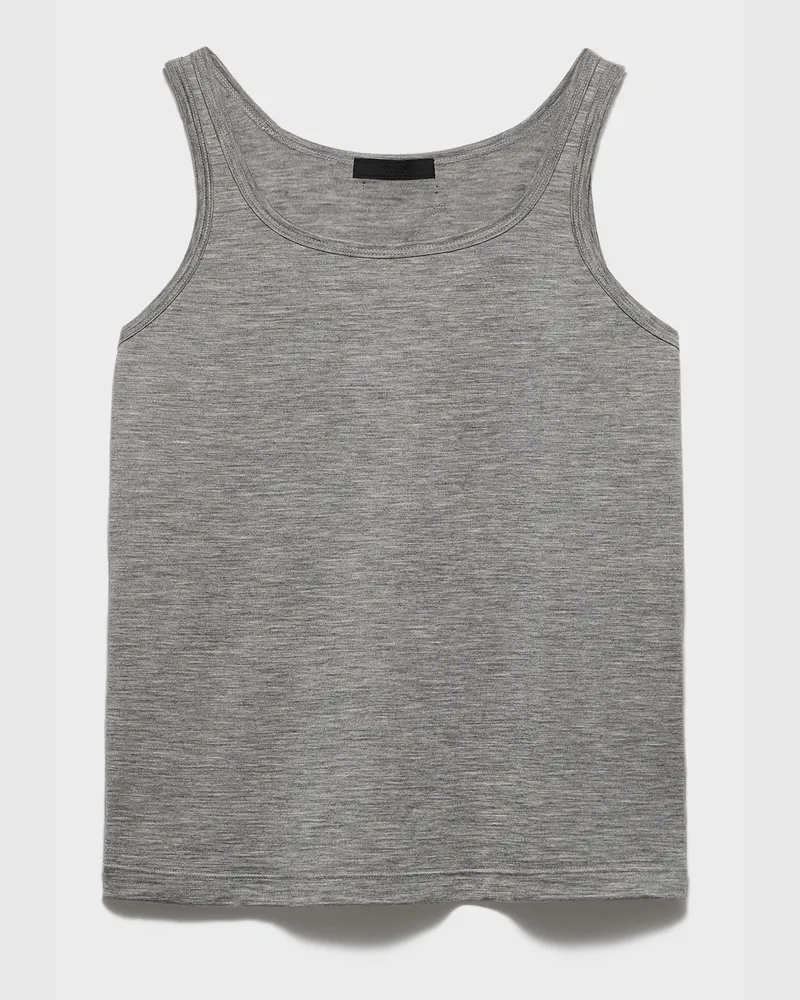 Prada Tanktop aus Kaschmir und Seide Grau