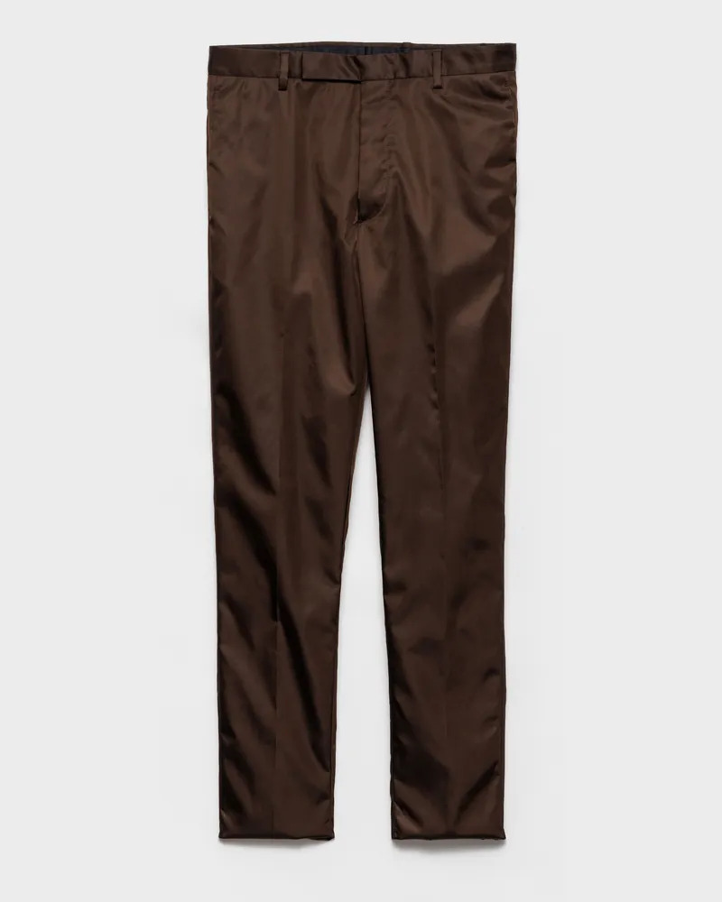 Prada Hose aus Re-Nylon Kakaobraun