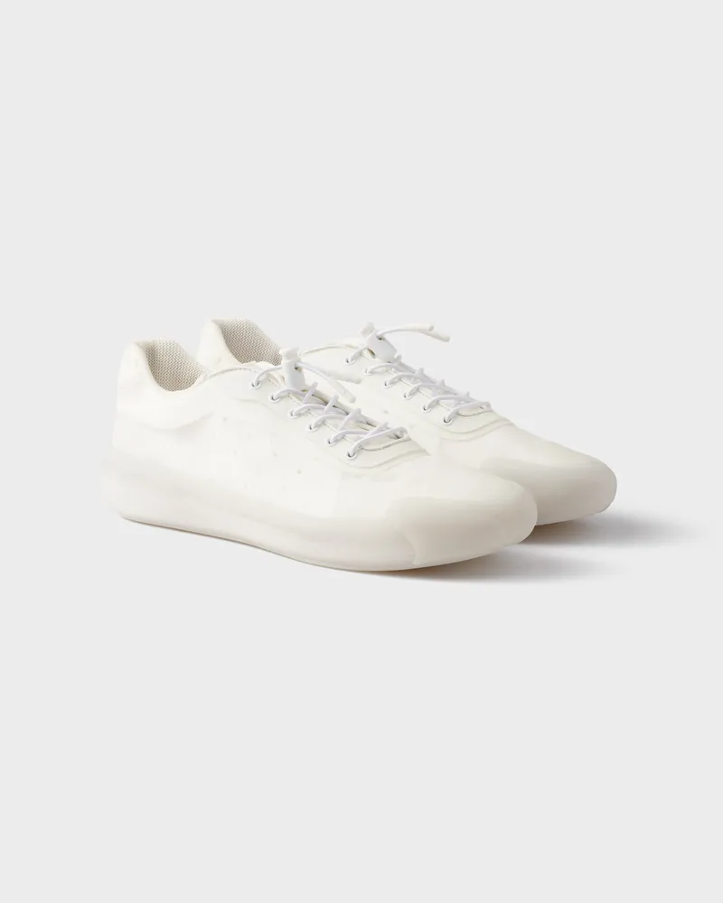 Prada Sneaker aus Funktionsgewebe Weiss