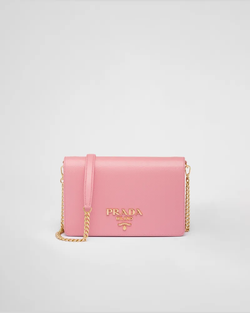 Prada Minitasche aus Saffiano-Leder Blütenrosa