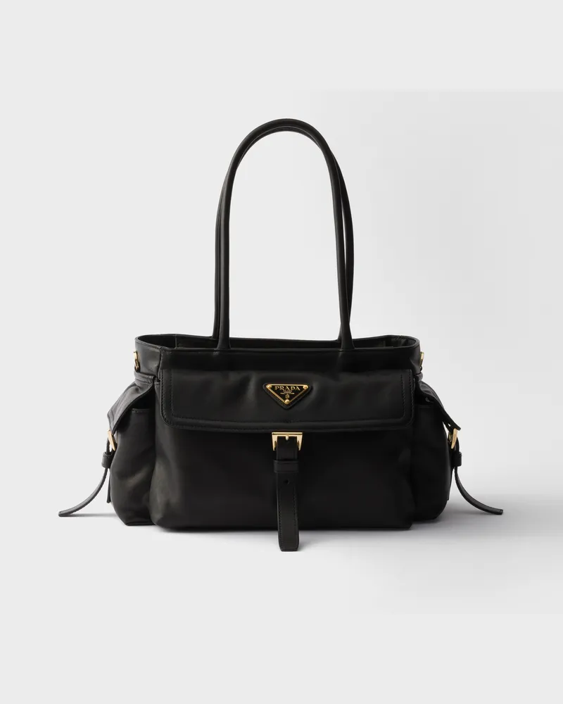 Prada Explore Tragetasche aus Nappa-Leder Schwarz