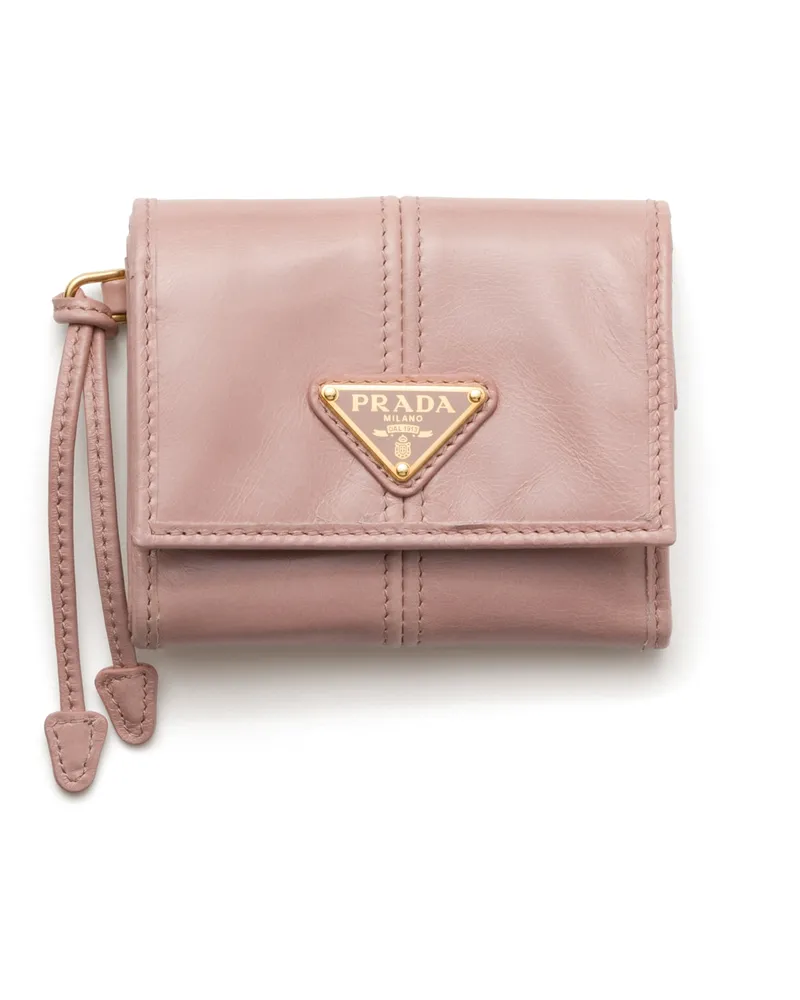 Prada Kleine Geldbörse Aus Leder, Damen, Zartrosa Zartrosa