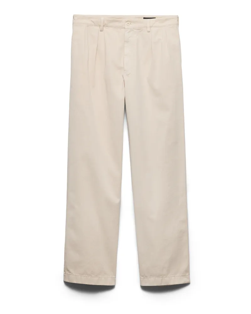 Prada Hose Aus Baumwolle Mit Weitem Bein, Herren, Sandbeige, Größe Sandbeige