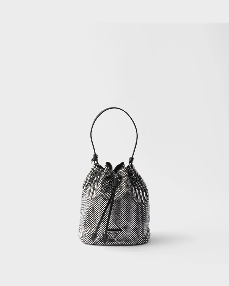 Prada Mini Bag aus Satin mit Kristallen Kristall
