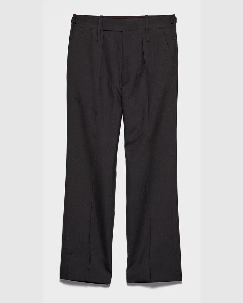 Prada Hose aus Mohair und Seide Anthrazitgrau