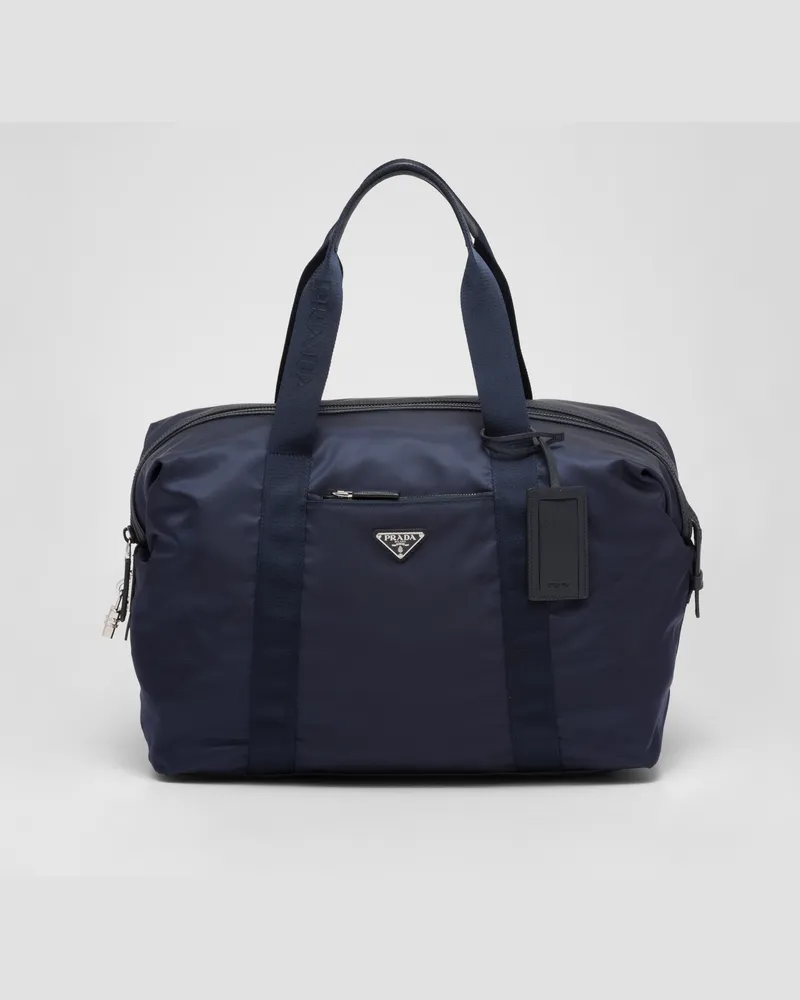 Prada Seesack aus Re-Nylon und Saffiano-Leder Blau
