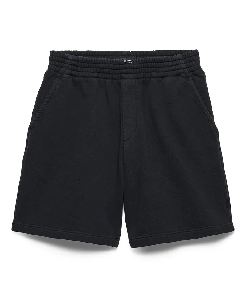 Prada Bermudas Aus Baumwolle, Herren, Schwarz, Größe Schwarz