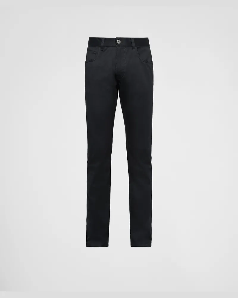 Prada Five-Pocket-Hose aus Stretch-Drill Schwarz