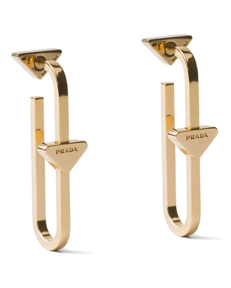 Prada Ohrringe Aus Metall, Damen, Gold Gold