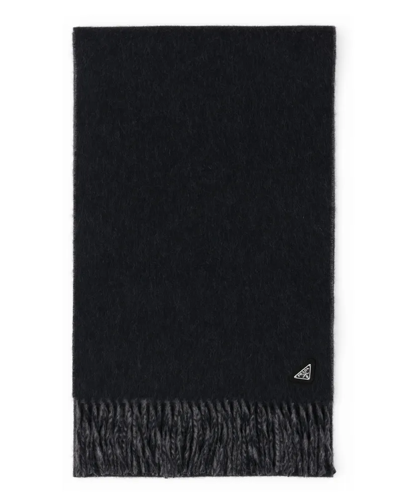 Prada Schal Aus Kaschmir-doppelgewebe, Herren, Schiefergrau/anthrazit Schiefergrau