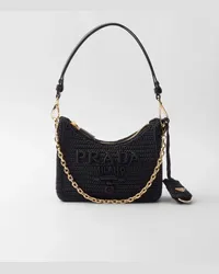 Prada Gehäkelte  Re-Edition Mini Bag Schwarz