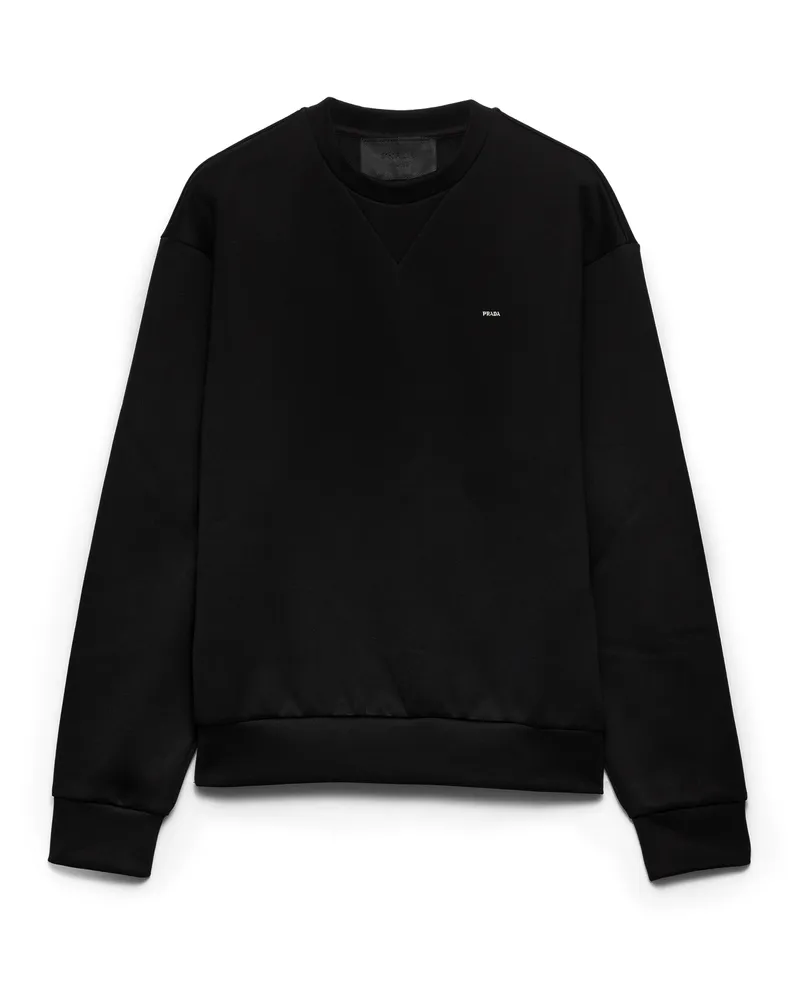 Prada Sweatshirt Aus Jersey, Herren, Schwarz, Größe Schwarz