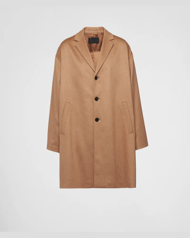 Prada Mantel aus Kamelhaar Kamelbraun