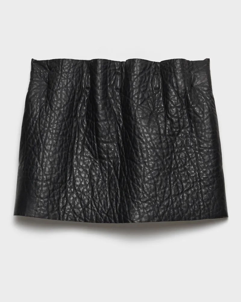 Prada Minirock aus Nappa-Leder Schwarz