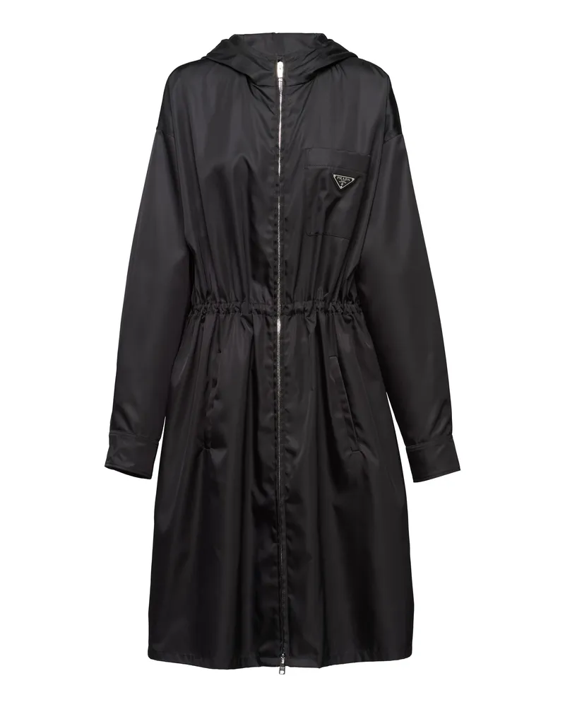 Prada Regenmantel Aus Re-nylon, Damen, Schwarz, Größe Schwarz
