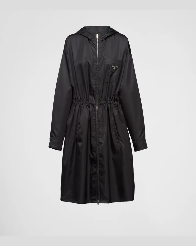 Prada Regenmantel aus Re-Nylon Schwarz