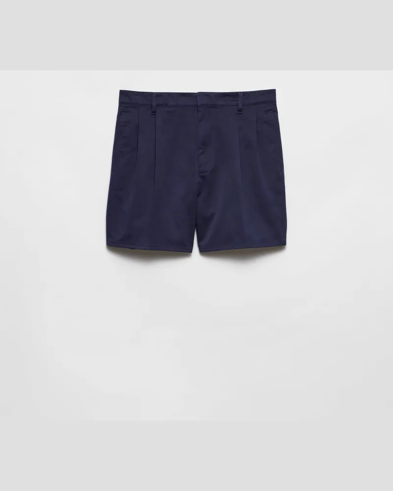 Prada Bermudas aus Baumwolle Marineblau