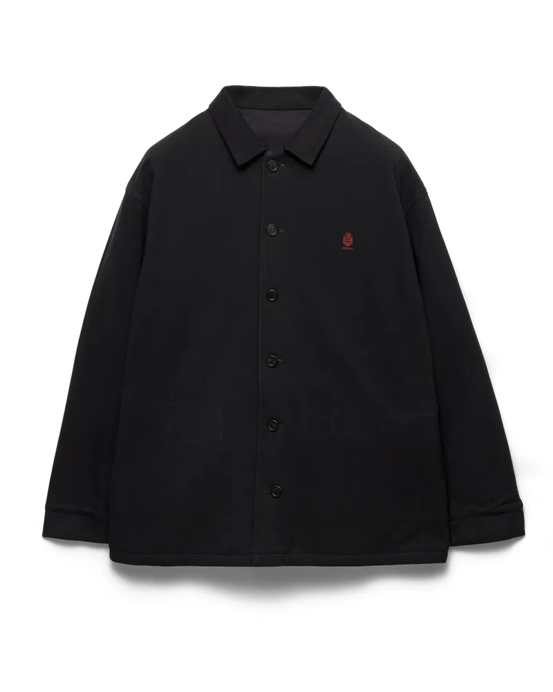 Prada Jacke Aus Baumwolle, Herren, Schwarz/blau, Größe Schwarz