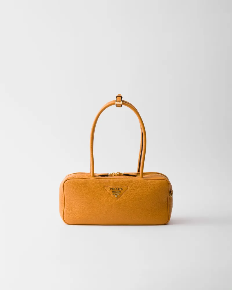 Prada Mittelgroße Henkeltasche aus Leder Amber