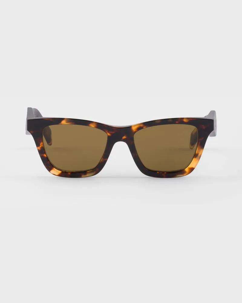 Prada Sonnenbrille mit  Logo Lodengrüne