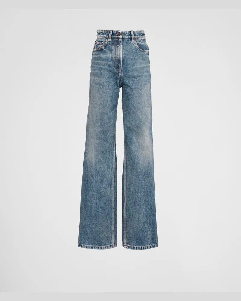 Prada Five-Pocket-Jeans aus Denim Himmelblau