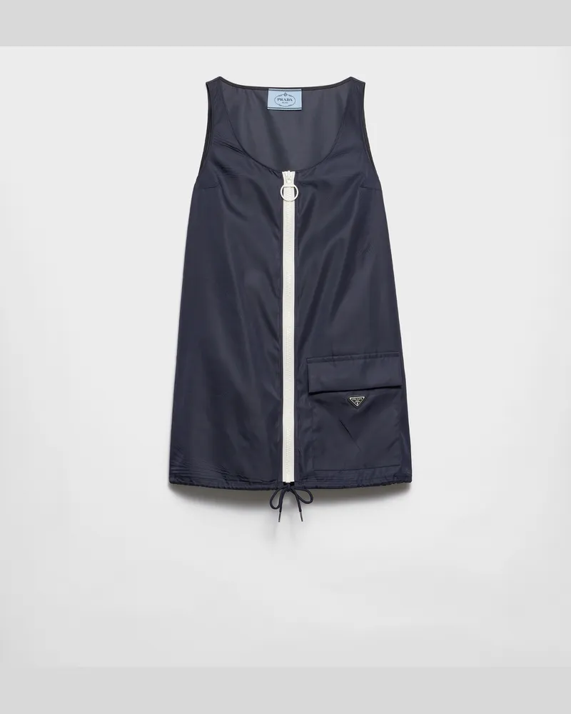 Prada Minikleid aus Re-Nylon Blau