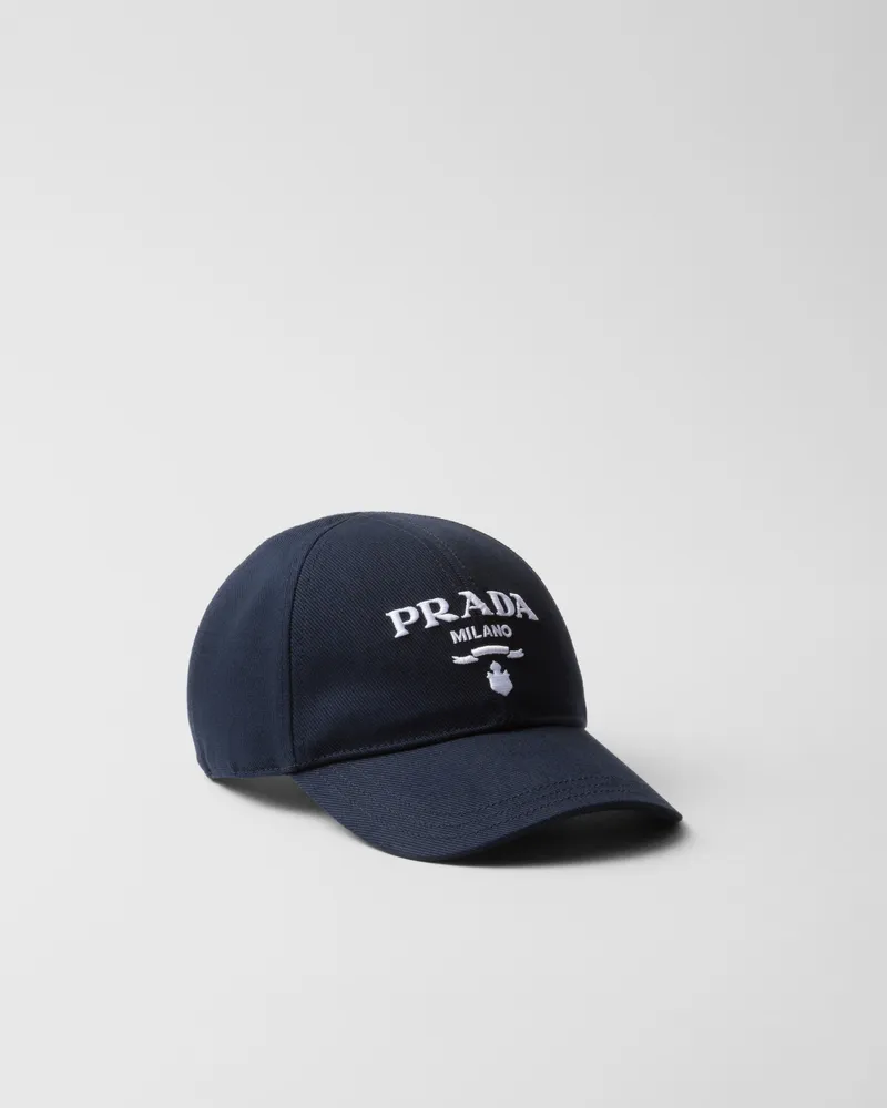 Prada Baseballkappe aus Drill Blau