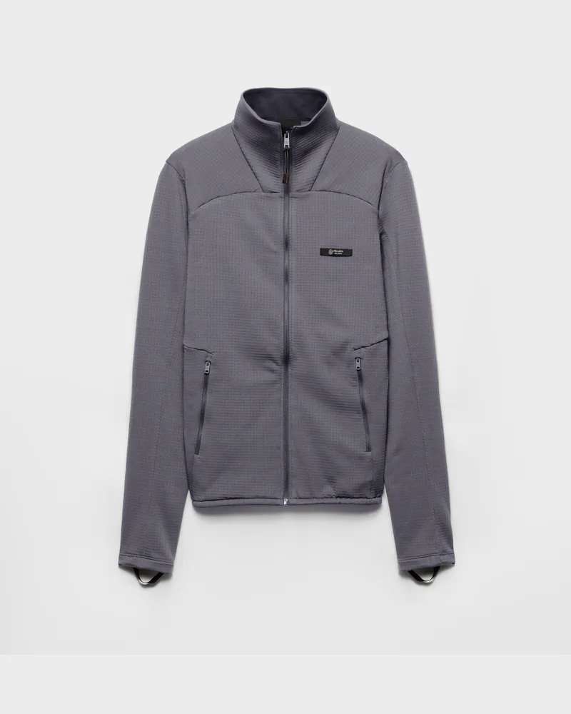 Prada Blousonjacke aus Funktionsgewebe Hämatit