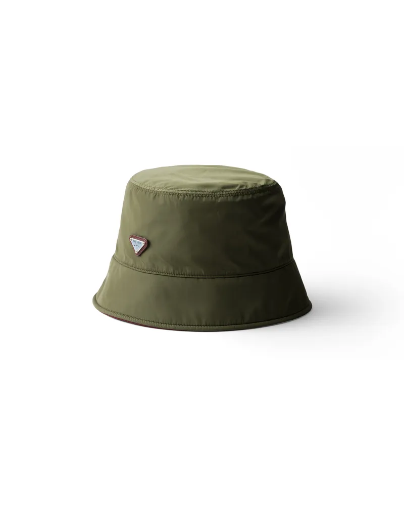 Prada Fischerhut Aus Re-nylon, Damen, Waldgrün, Größe Waldgrün