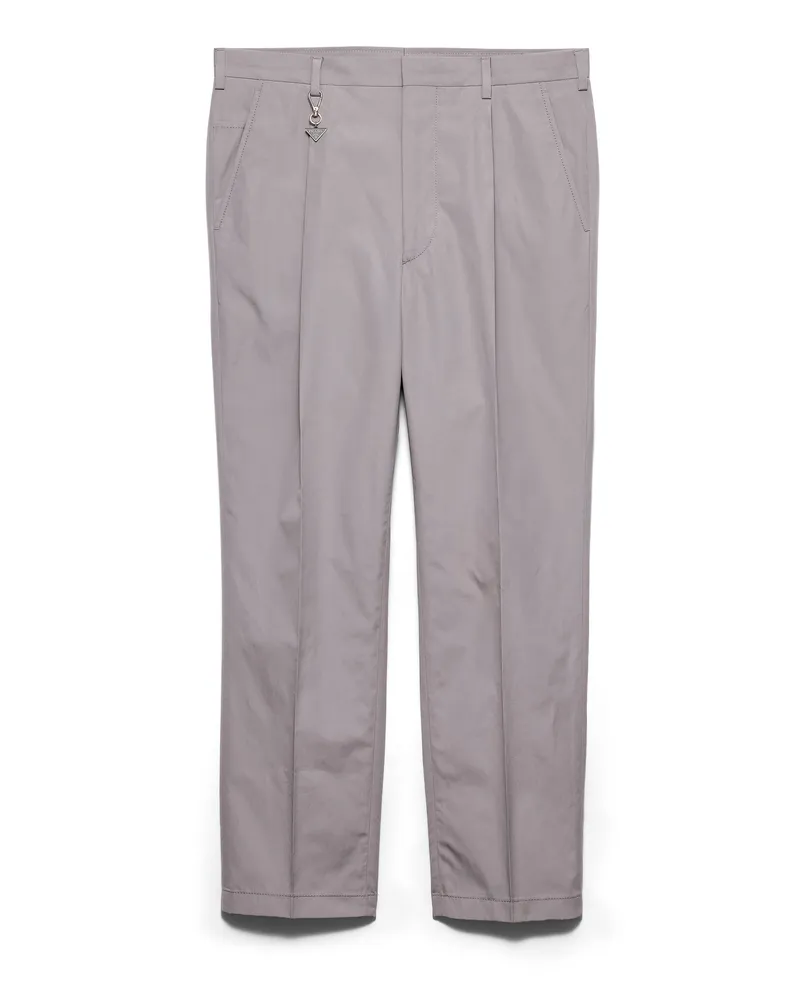 Prada Hose Aus Baumwolle Mit Schlüsselring, Herren, Stahlgrau, Größe Stahlgrau