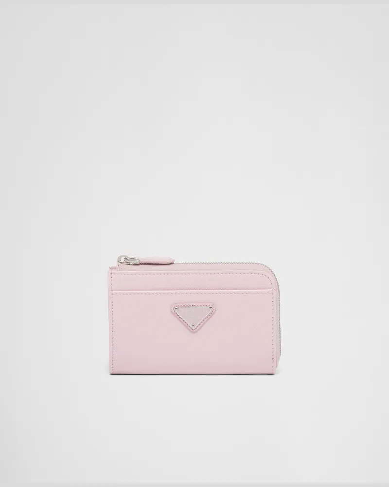 Prada Saffiano-Schlüsselanhänger Alabaster