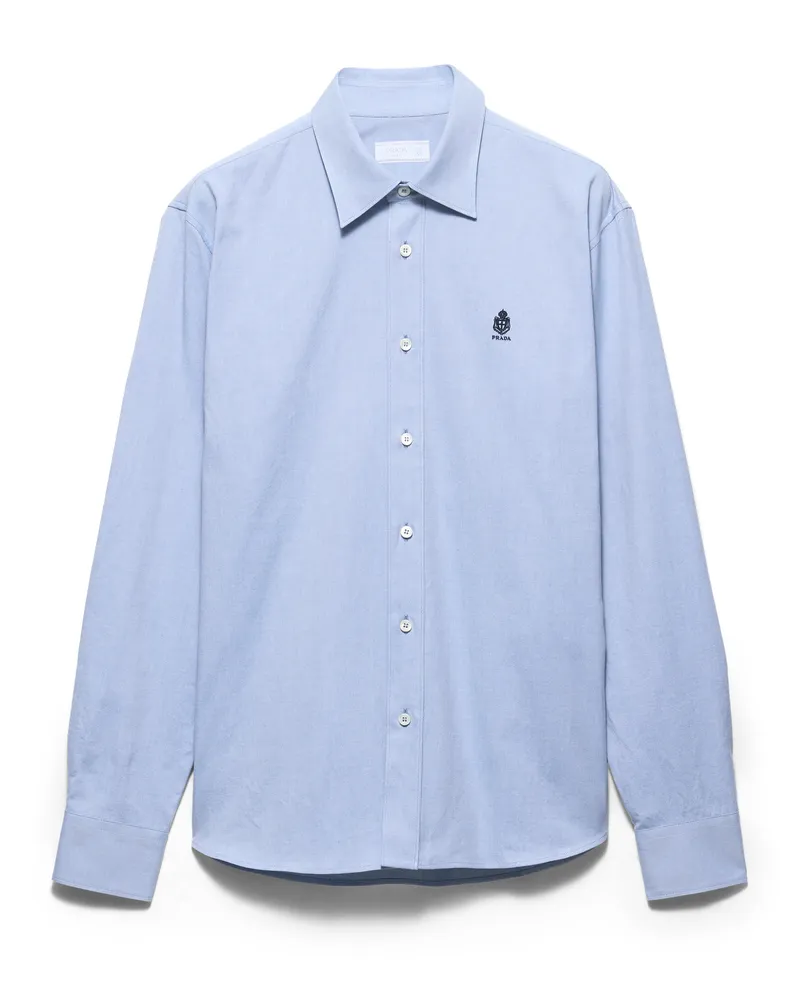 Prada Hemd Aus Baumwolle, Herren, Hellblau, Größe Hellblau