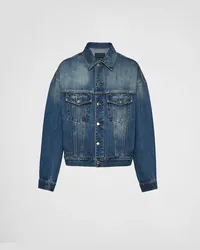 Prada Truckerjacke aus Denim Blau