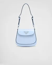 Prada Cleo Mini-Tasche aus gebürstetem Leder Blassblau