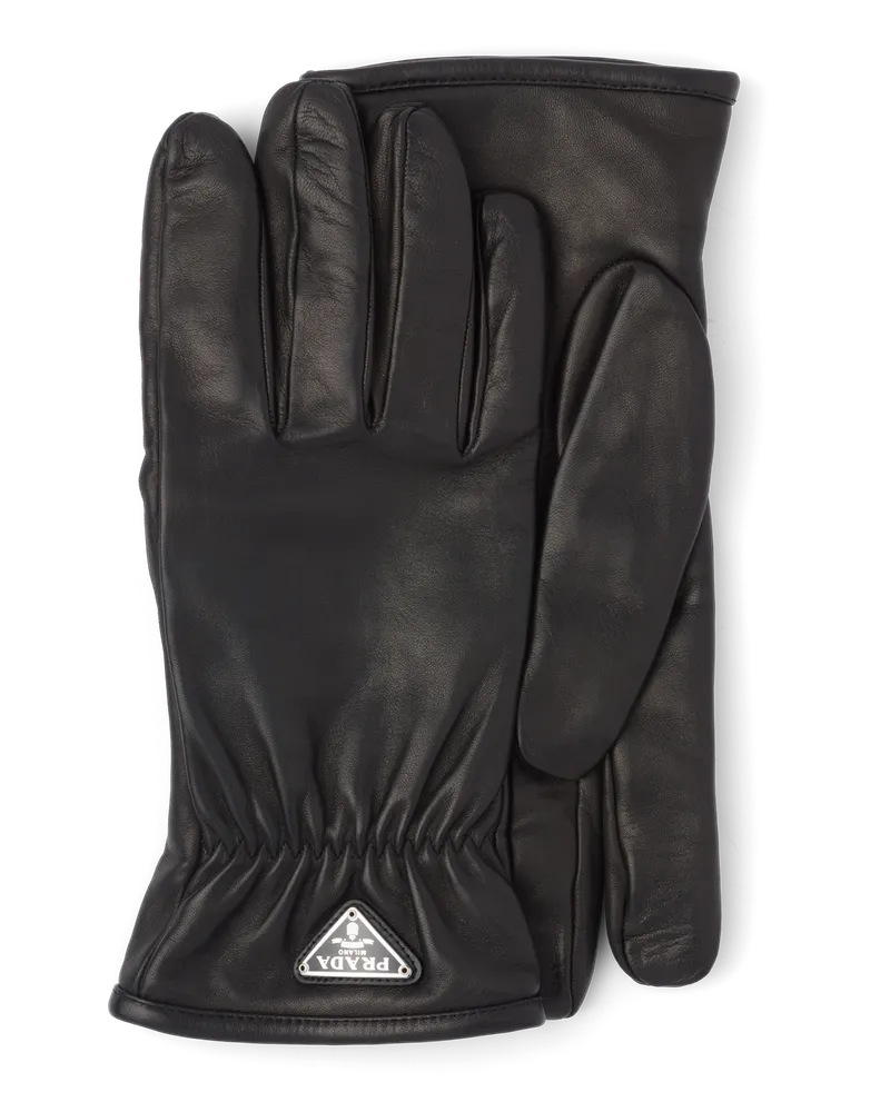 Prada Handschuhe aus Nappa-Leder Schwarz