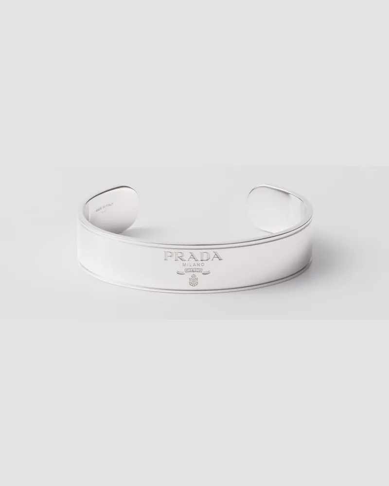 Prada Logo Jewels Armreif Silber